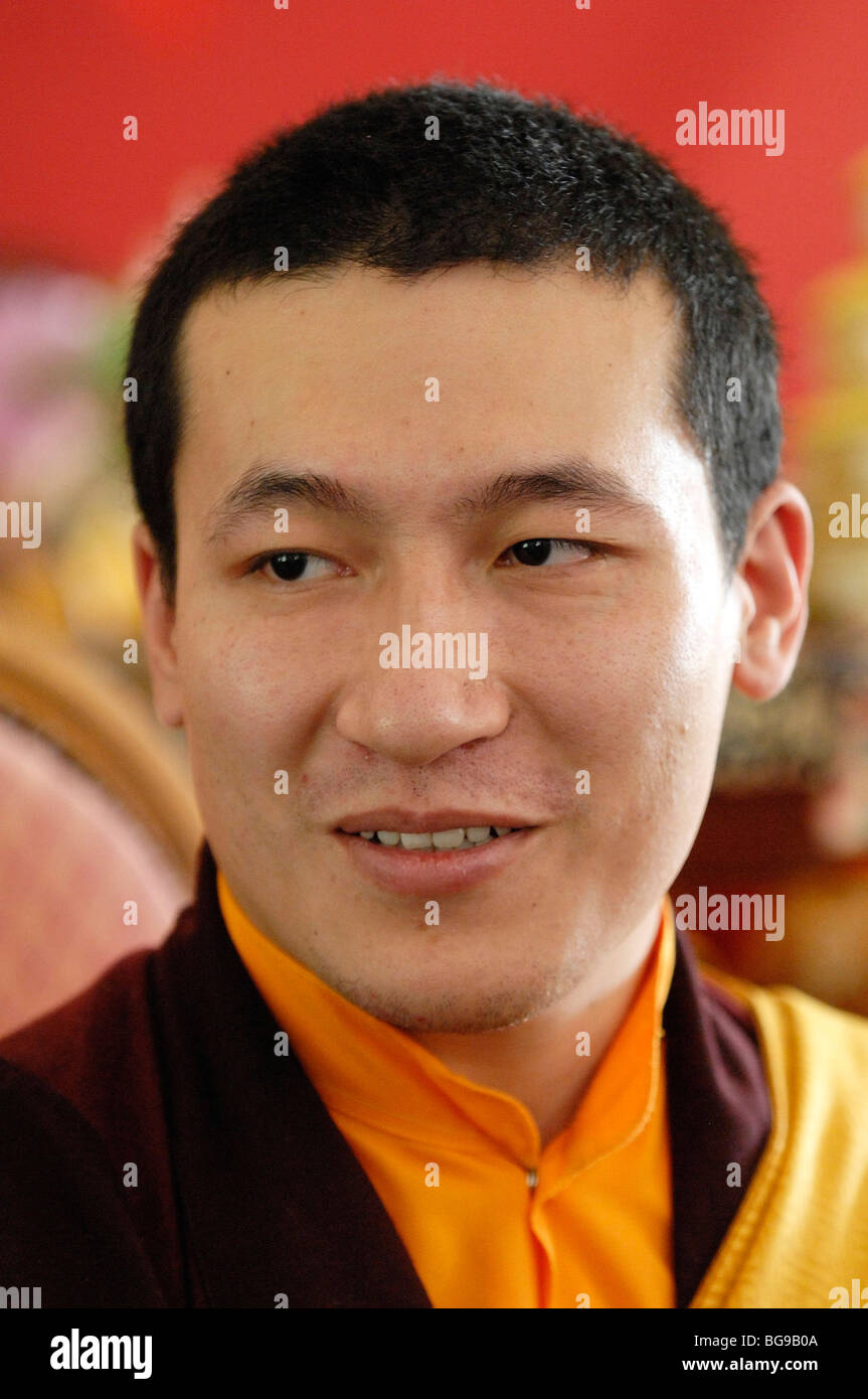 Thaye Dorje, xvii Gyalwa Karmapa (2009/08/16) Foto Stock