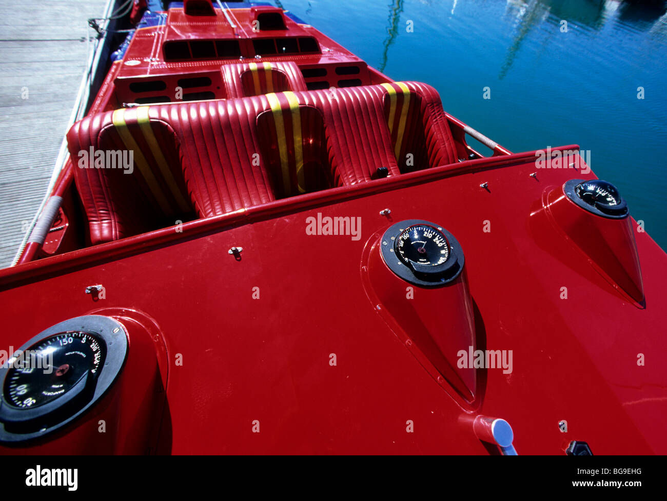 Attraccata powerboat Foto Stock