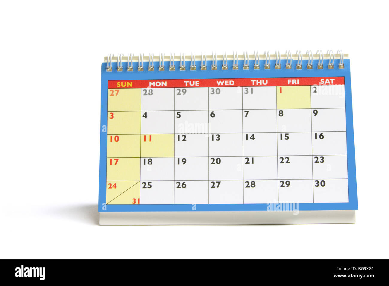 Calendario da tavolo Foto Stock