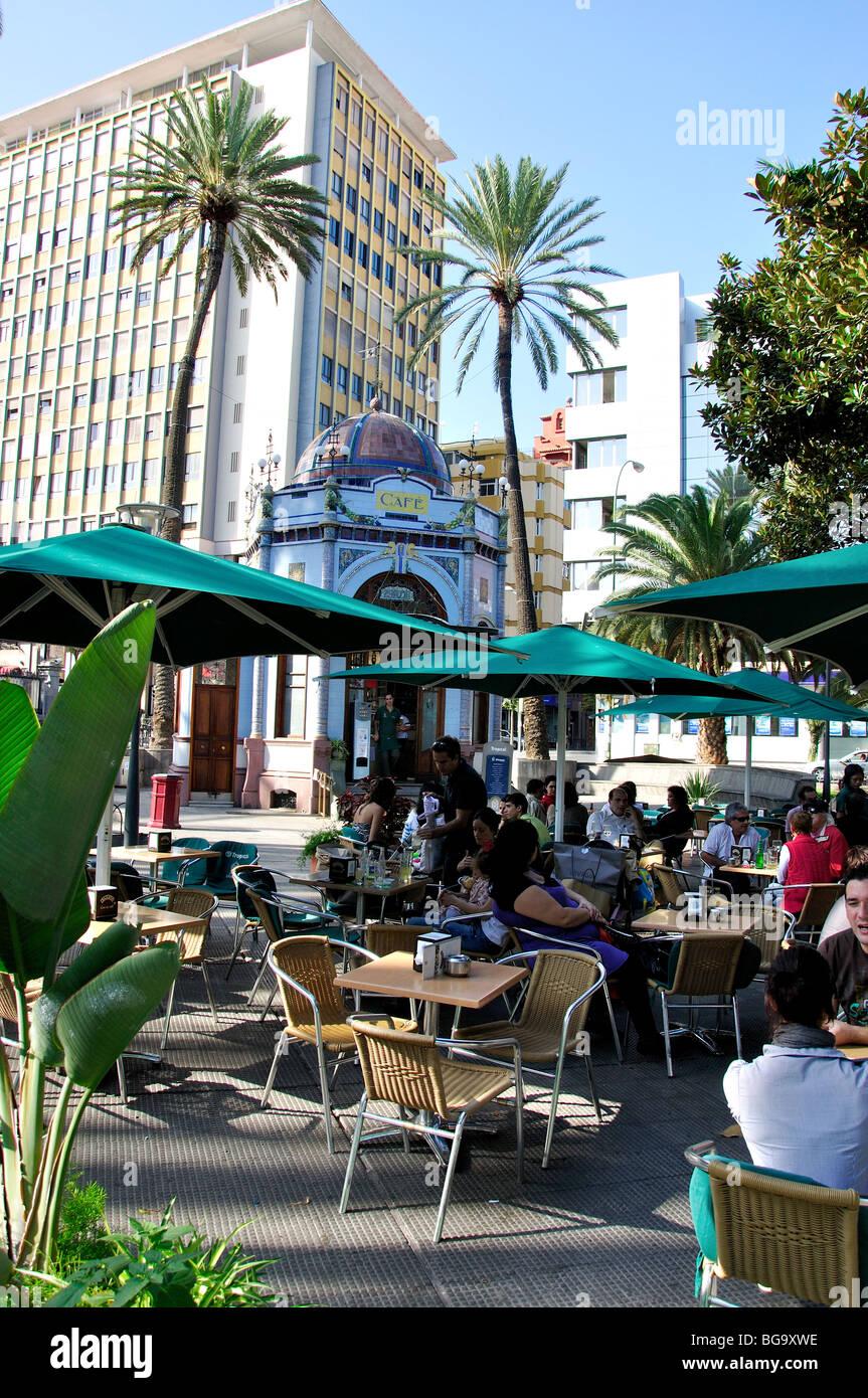 Modernismo cafe chiosco, Parque San Telmo, Las Palmas de Canaria, Gran Canaria Isole Canarie Spagna Foto Stock Modernismo cafe chiosco, Parque San Telmo, Las Palmas de Canaria, Gran Canaria Isole Canarie Spagna Foto Stock