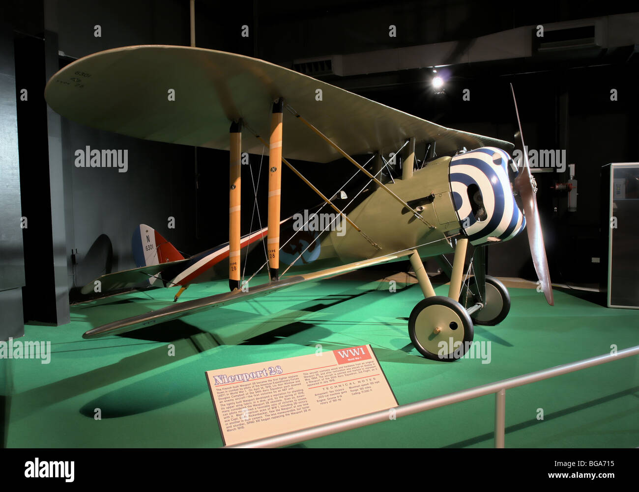 Nieuport 28 aereo da WW1 era. Foto Stock