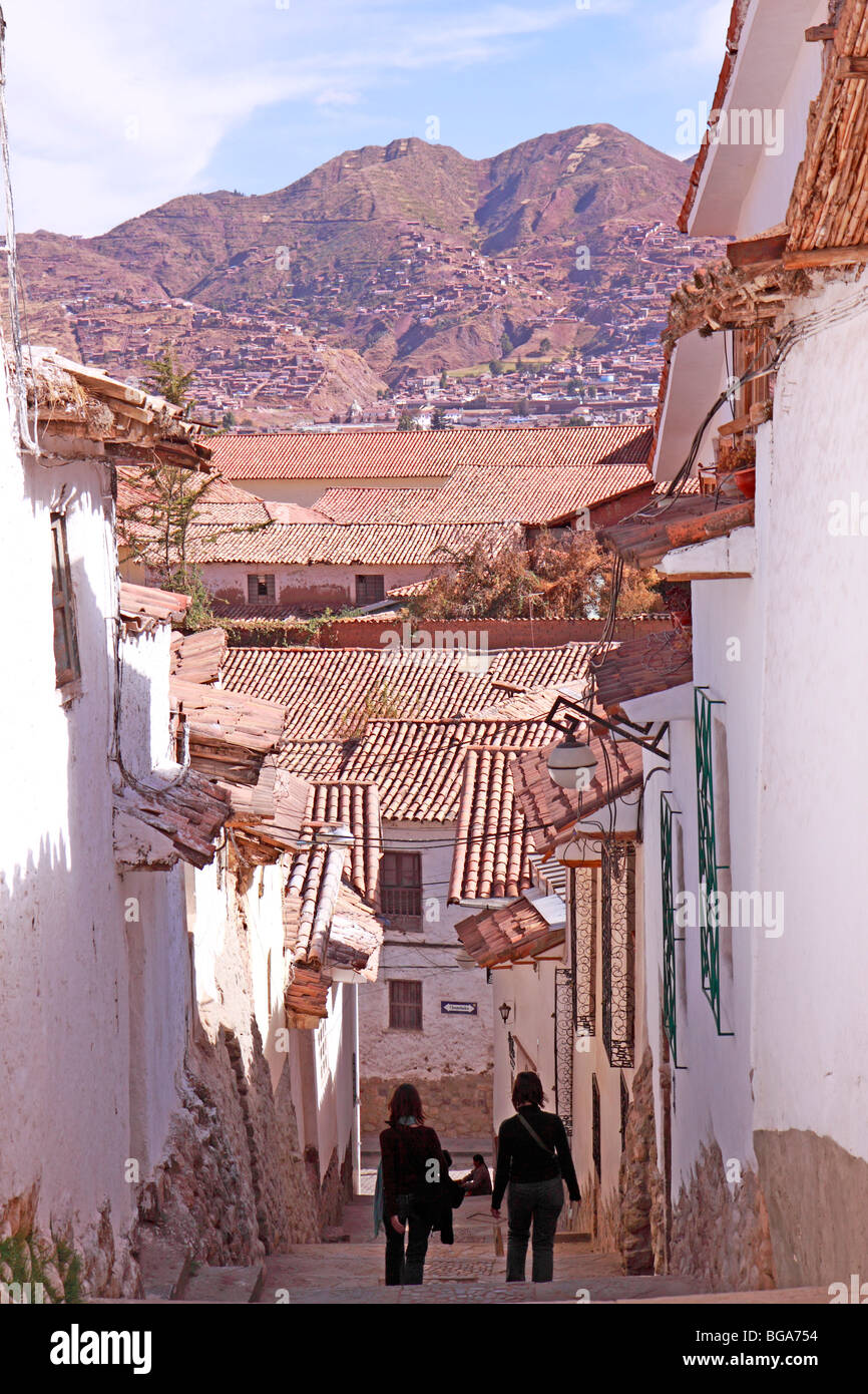 Presso il centro storico di Cuzco, Ande, Perù, Sud America Foto Stock