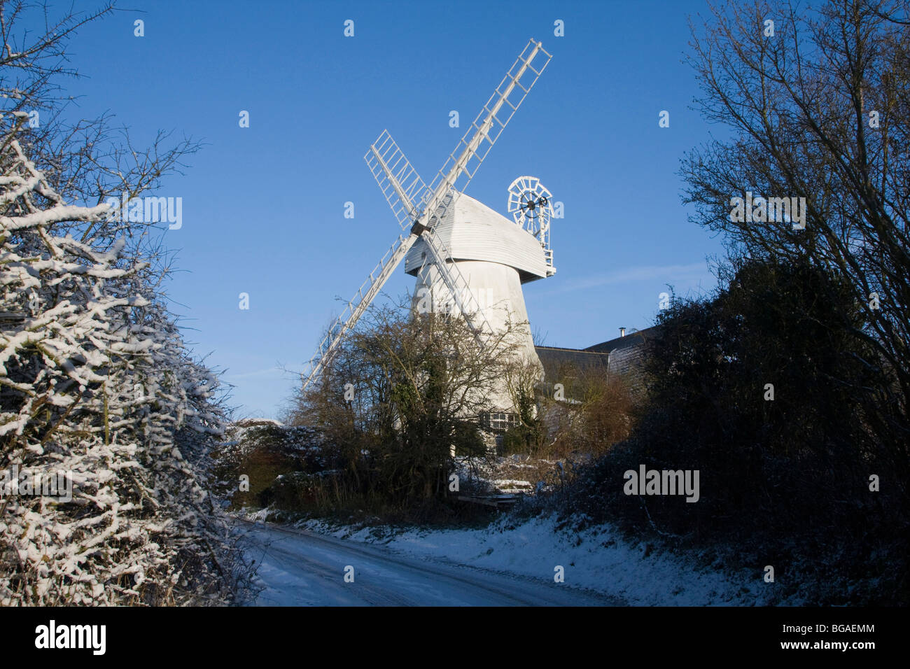 neve sulla terra Foto Stock