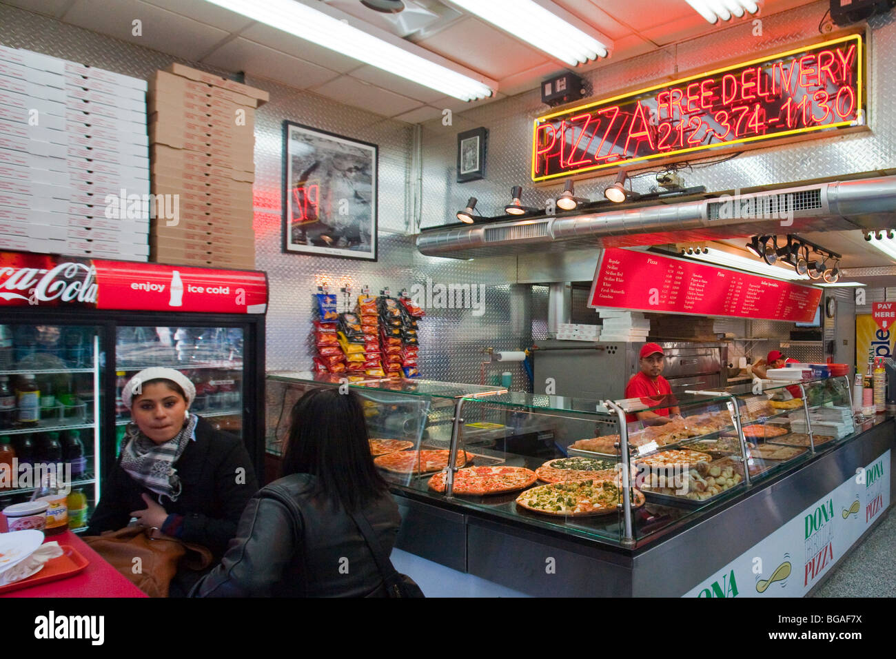 Pizzeria a Manhattan, New York City Foto Stock