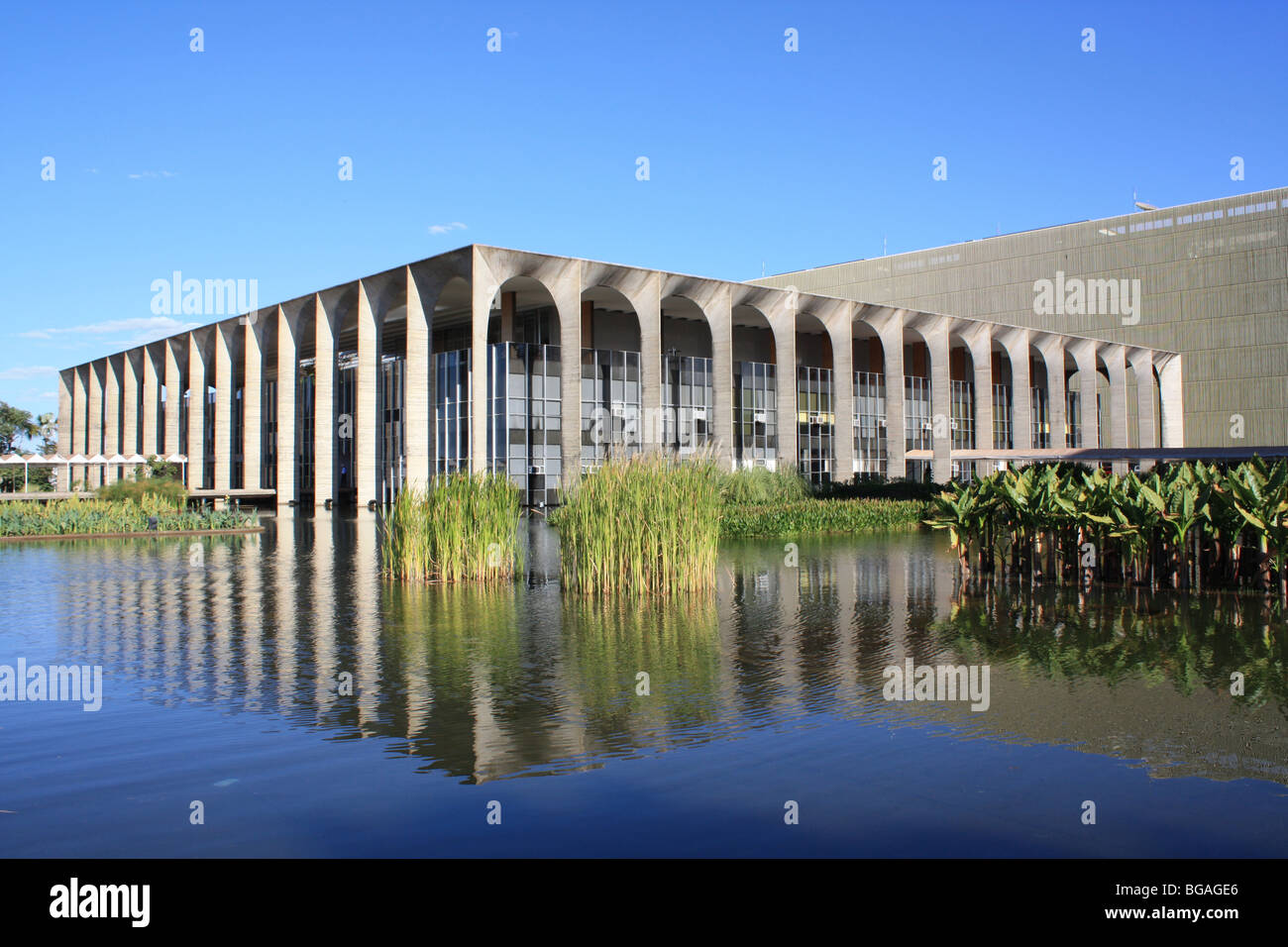 Palazzo Itamaraty, ministero degli affari esteri, Brasilia, Oscar Niemeyer Foto Stock