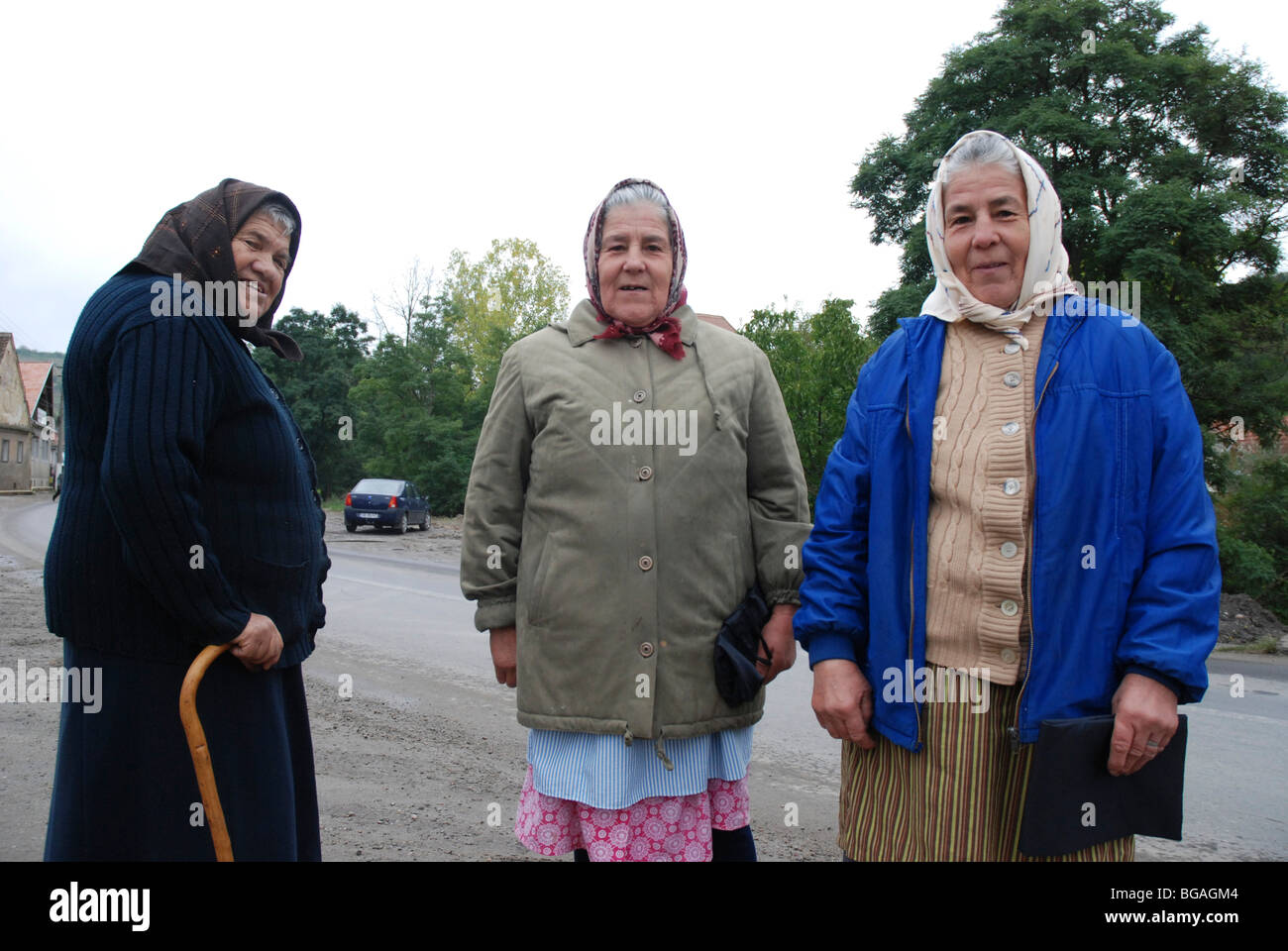 Roman, tre donne contadine Foto Stock