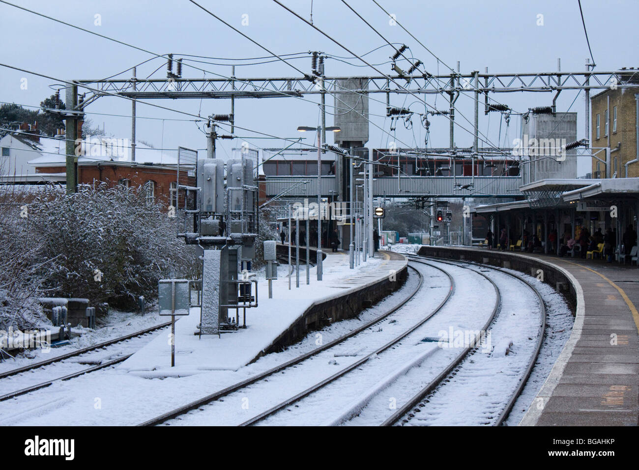 neve sulla terra Foto Stock