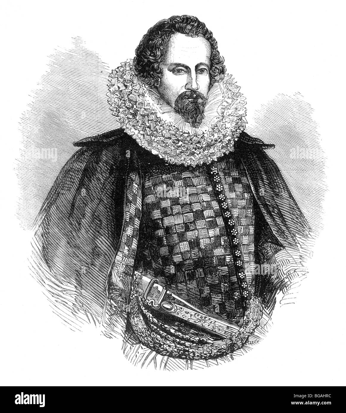 Ritratto di Robert Devereaux, 2° Conte di Essex Foto Stock