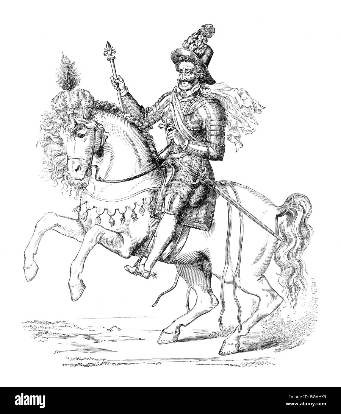 Illustrazione; Enrico di Navarra e in seguito Enrico IV di Francia Foto Stock