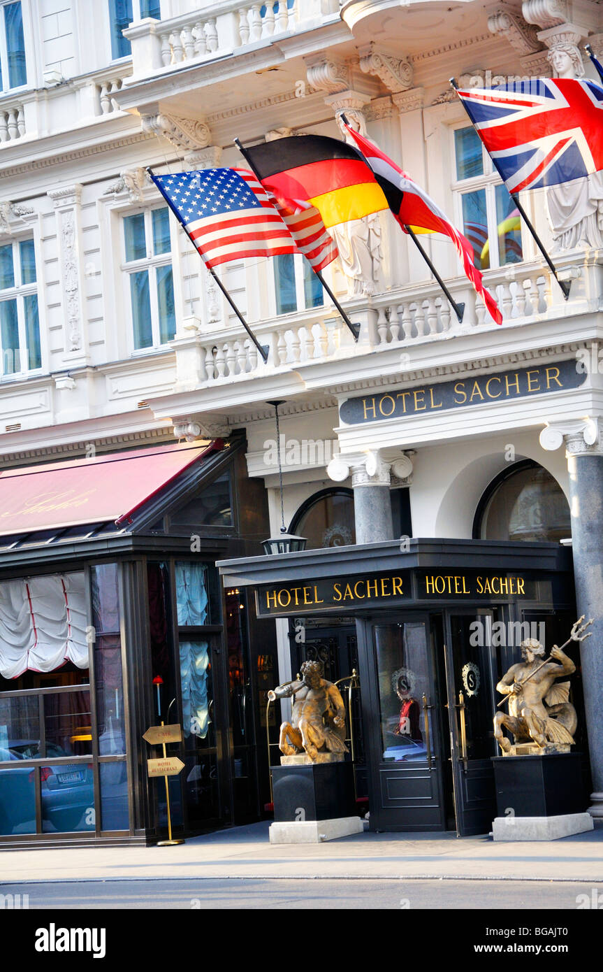 Hotel Sacher e Cafe, Vienna, Austria Foto Stock