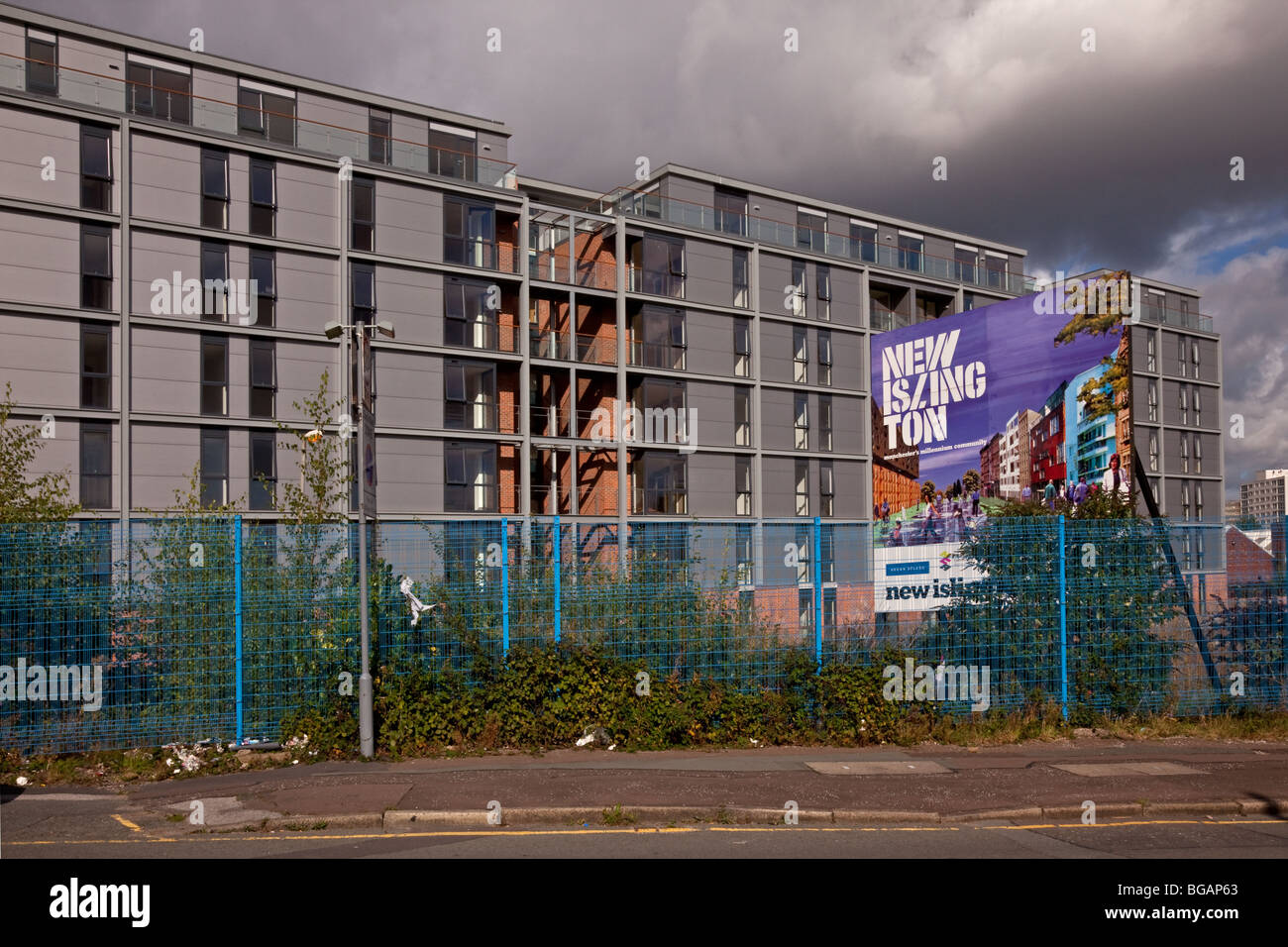 Appartamenti in nuovo quartiere di Islington, East Manchester Foto Stock