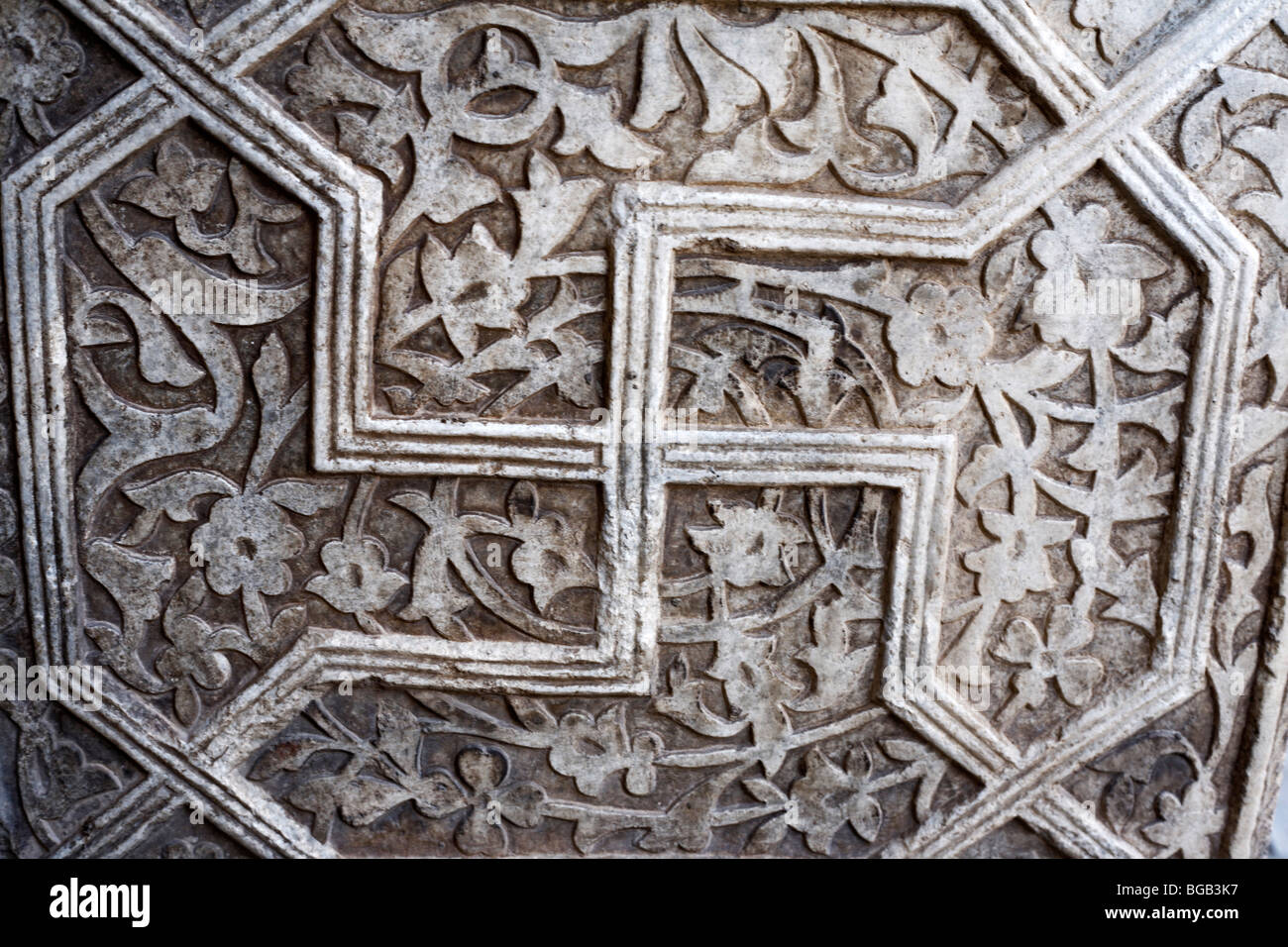 Solar swastika, Khan's Palace, Khiva, Uzbekistan Foto Stock