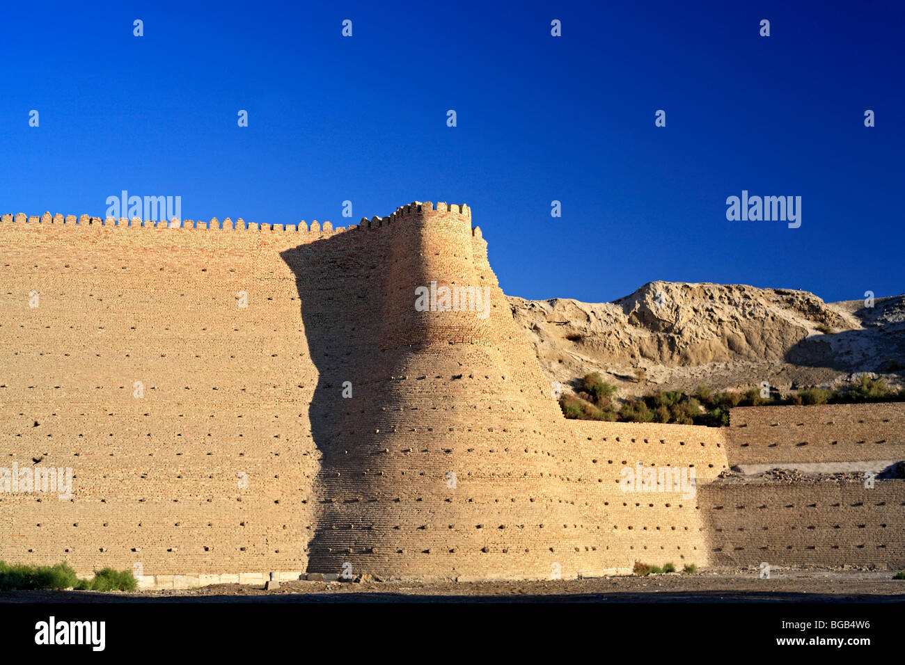 Le mura della città, Arca fortezza, Bukhara, Uzbekistan Foto Stock