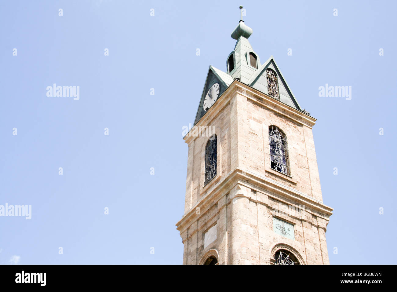 Israele, Jaffa, la vecchia torre dell orologio in Jaffa, Foto Stock