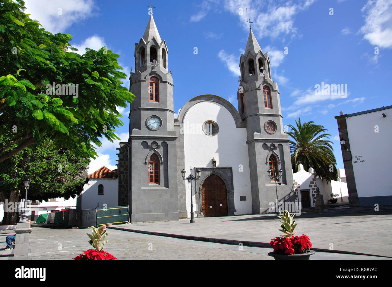 Basilica de San Juan Bautista, Plaza San Juan Bautista, San Juan, Telde, Telde comune, Gran Canaria Isole Canarie Spagna Foto Stock