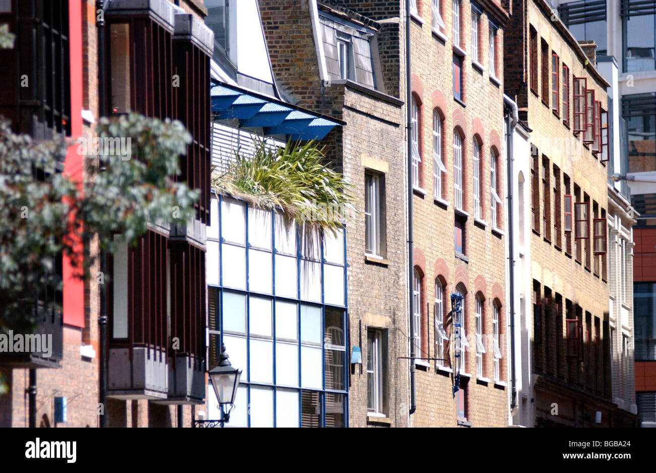 Fotografia delle strade di Londra uffici di proprietà di rinnovamento viste Foto Stock