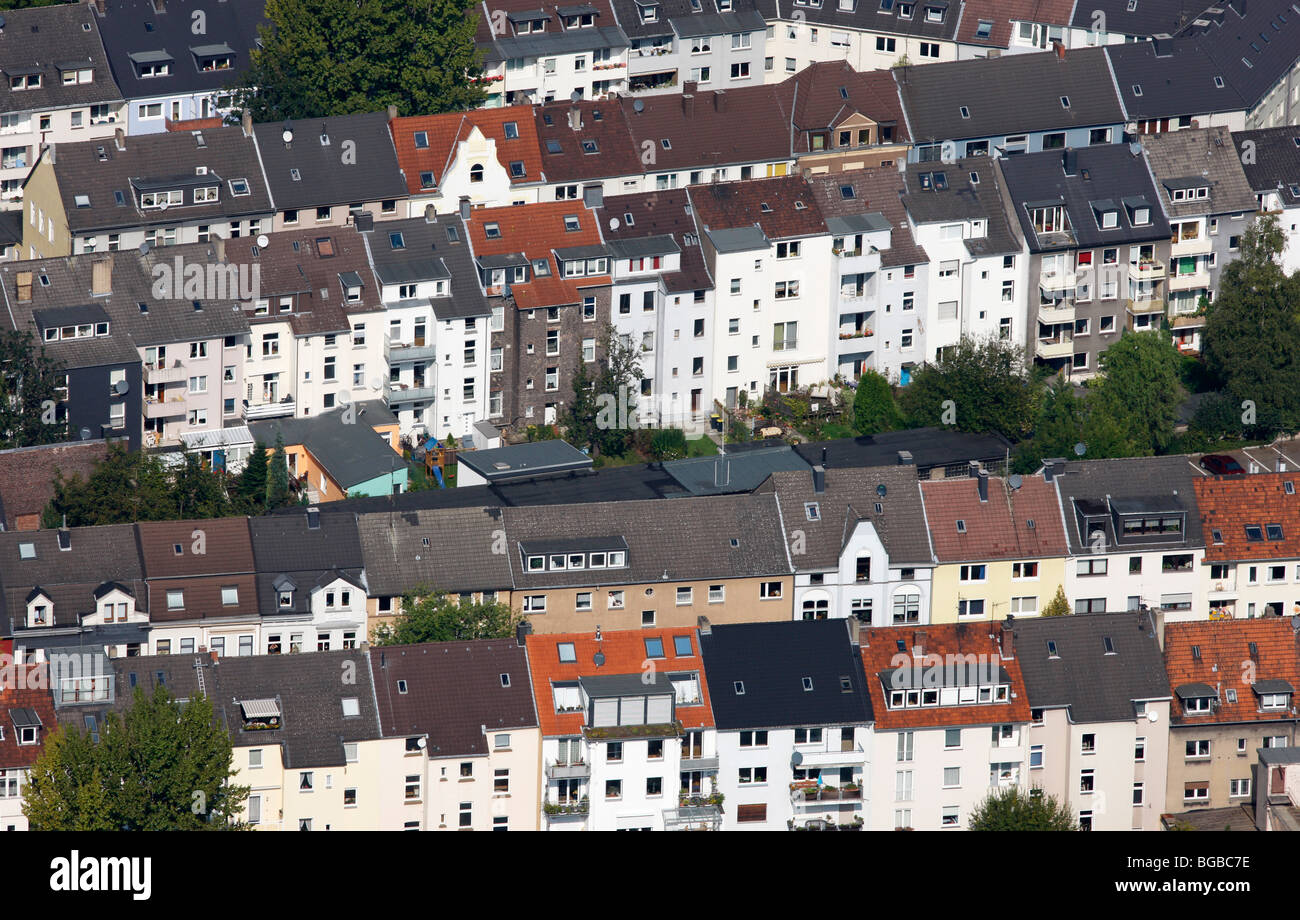Case residenziale nel centro della città di Essen, Ruettenscheid, NRW, Germania, Europa. Foto Stock