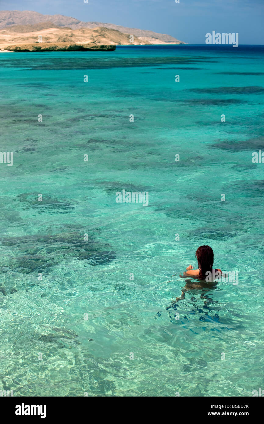 Africa, Egitto Sharm el Sheikh, sull'isola di Tiran, costa, colori, immersioni, diving, Coral reef, snorkeling Foto Stock