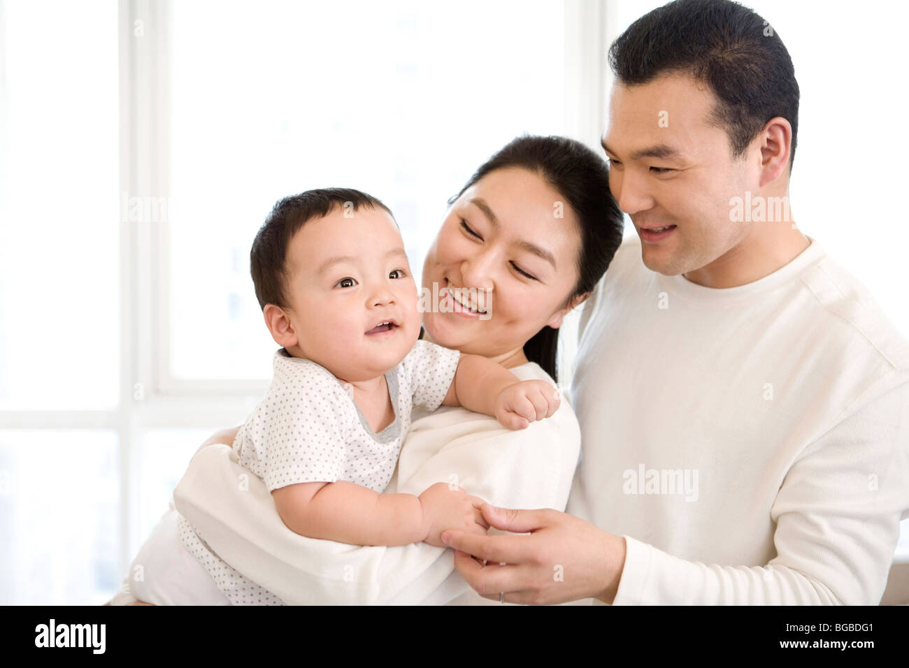 Famiglia con bambino Foto Stock