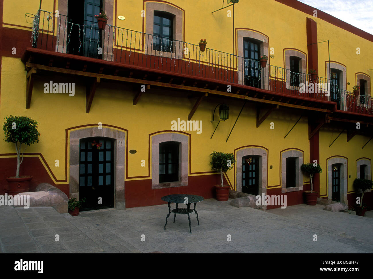 Hotel Meson de Jobito, camere e alloggi, le sistemazioni, città capitale, Zacatecas, Stato di Zacatecas, Messico Foto Stock