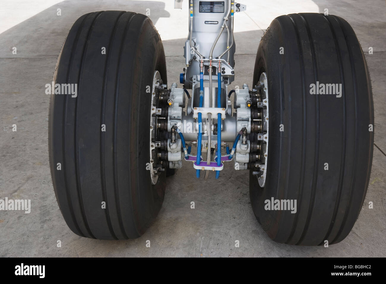 Airbus 320 carrelli di atterraggio, close up Foto Stock