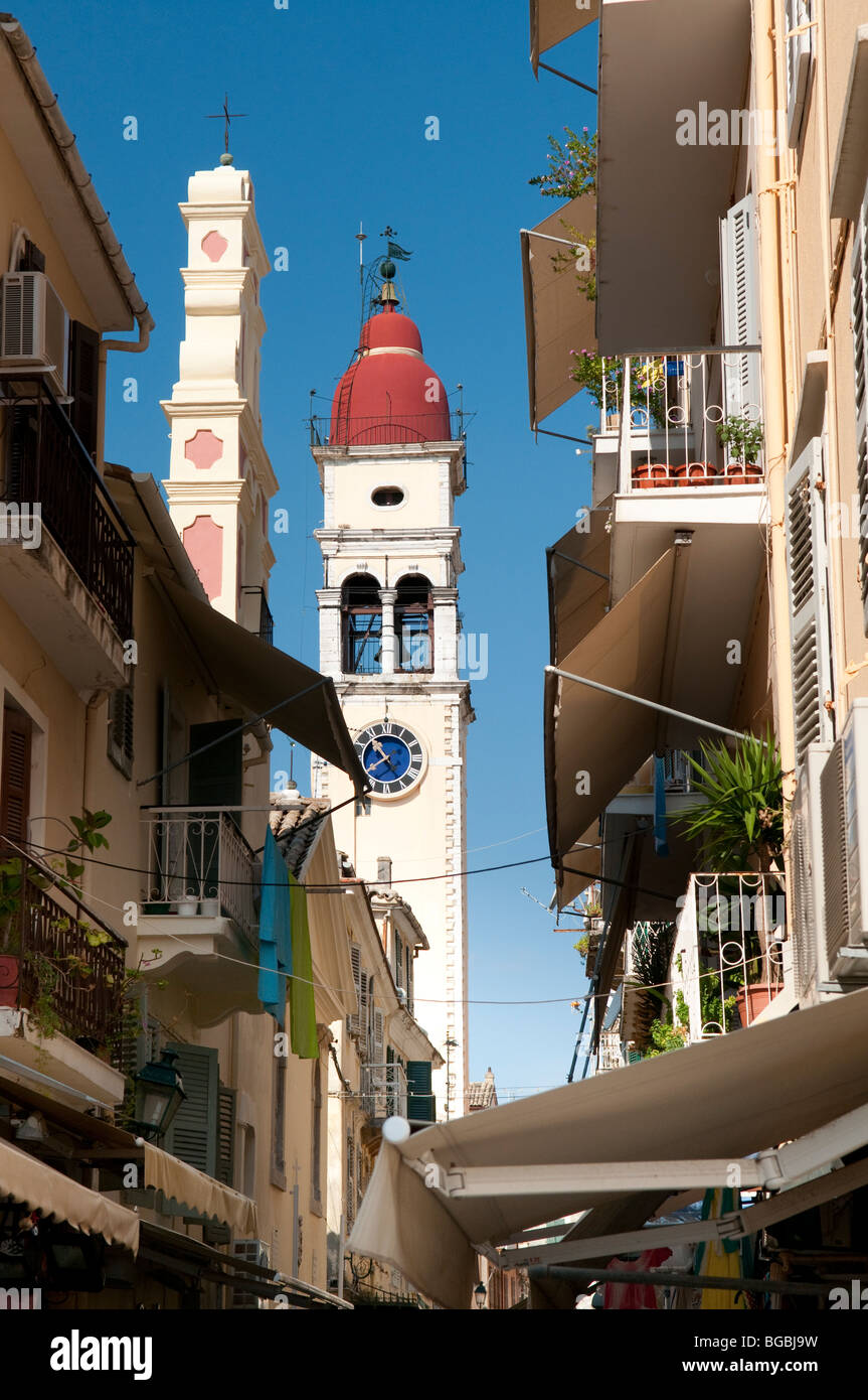 Agios Spyridonas, Chiesa di San Spiridione, Corfù Corfù Foto Stock