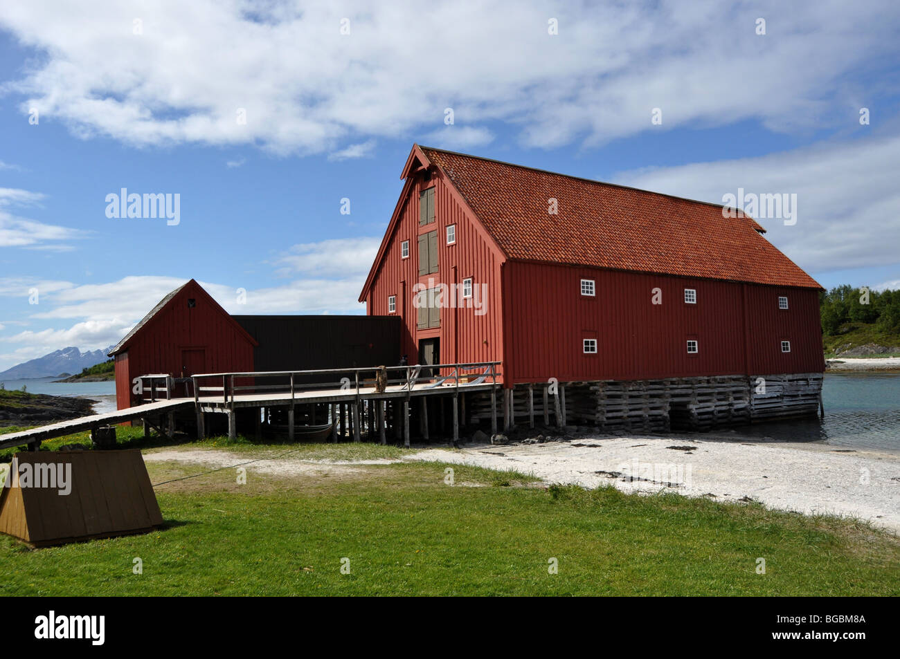 Kjerringoy Handelssted Salten Nordland in Norvegia Foto Stock