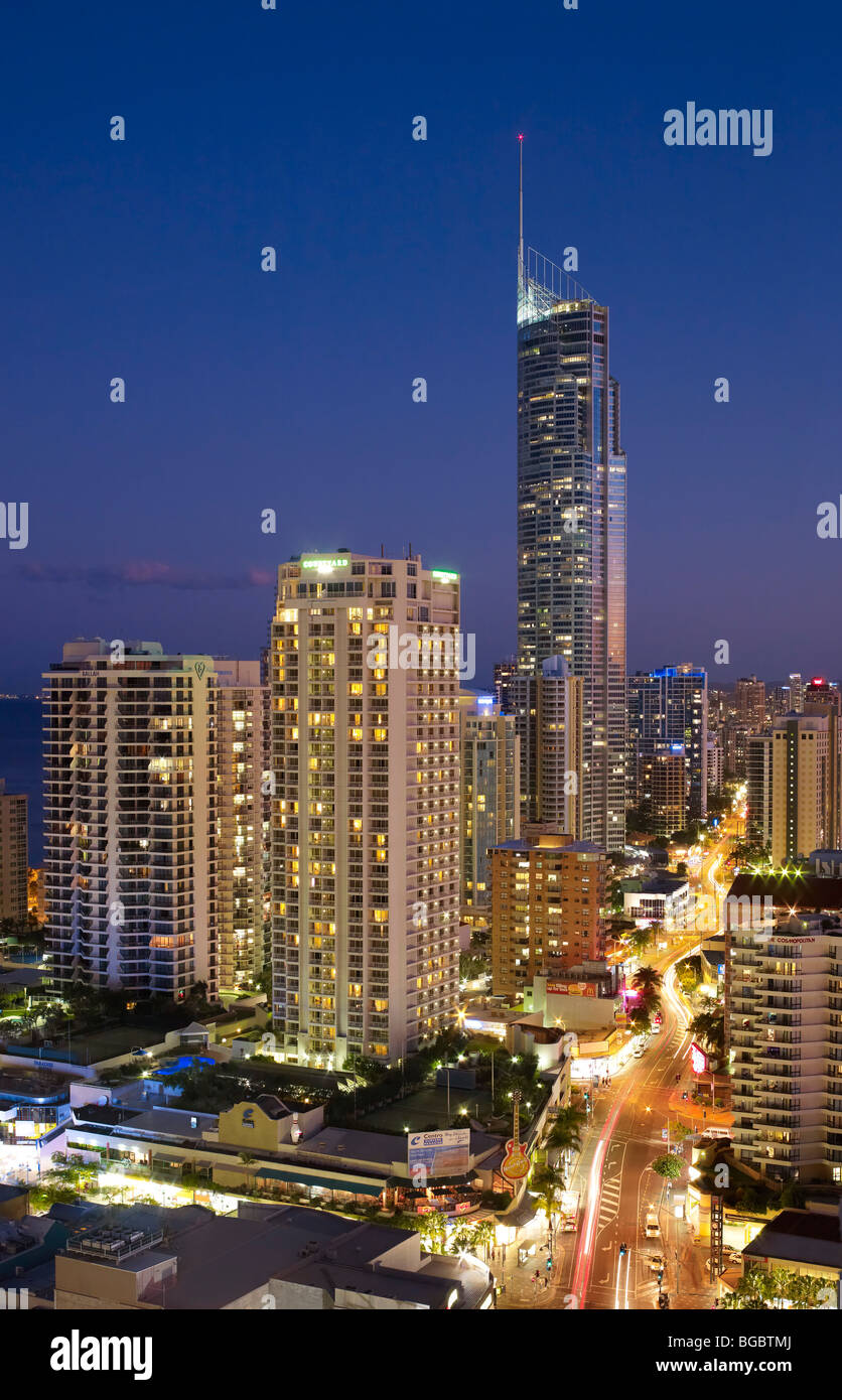 Surfers Paradise Boulevard Gold Coast Australia Foto Stock