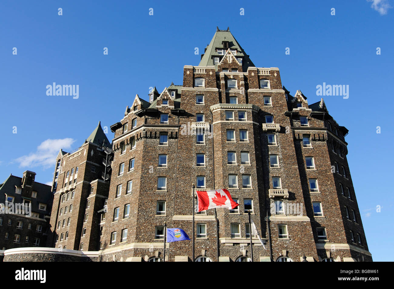 Fairmont Banff Springs Hotel, Banff, Alberta, Canada Foto Stock
