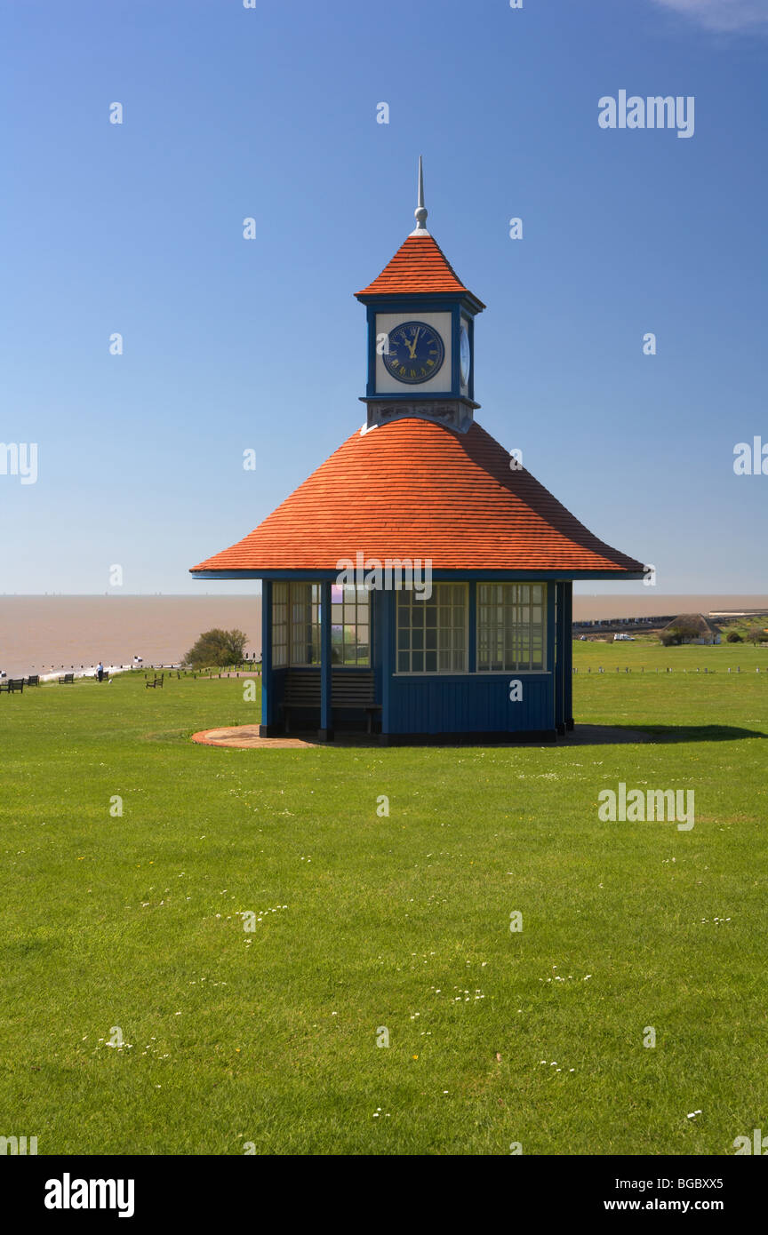 Rifugio sul Frinton on-passeggiata a mare, Essex Foto Stock