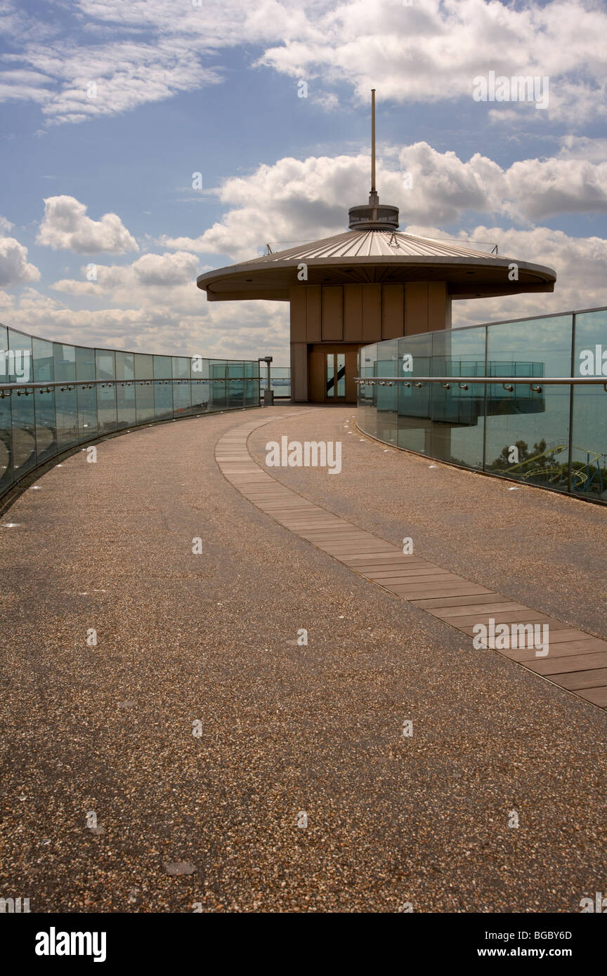 Southend-on-sea torre di osservazione visto dal molo hill Foto Stock