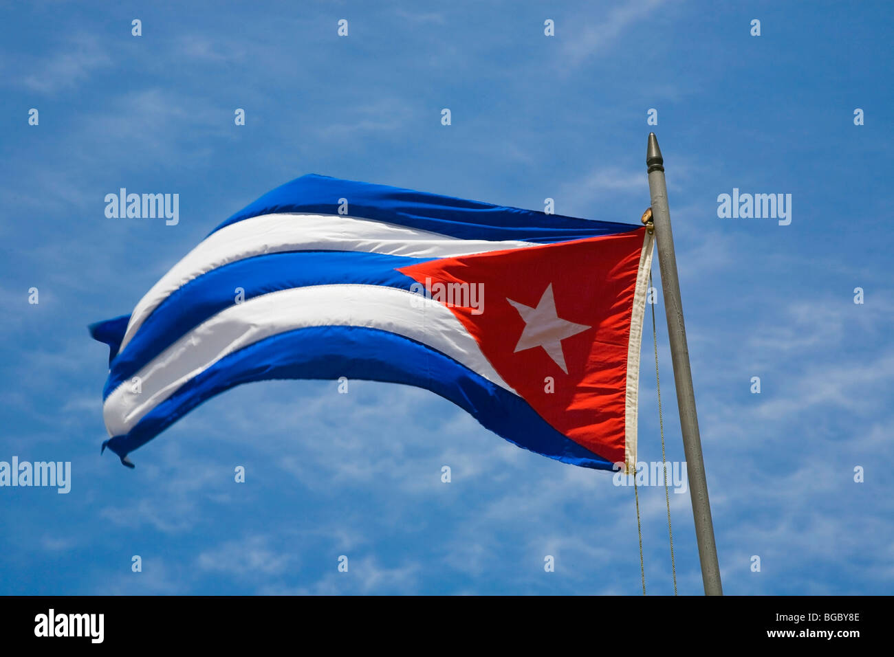 Bandiera di Cuba Foto Stock