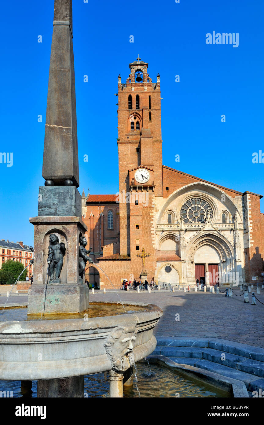 La cattedrale di Saint Etienne a Toulouse, Francia. Foto Stock