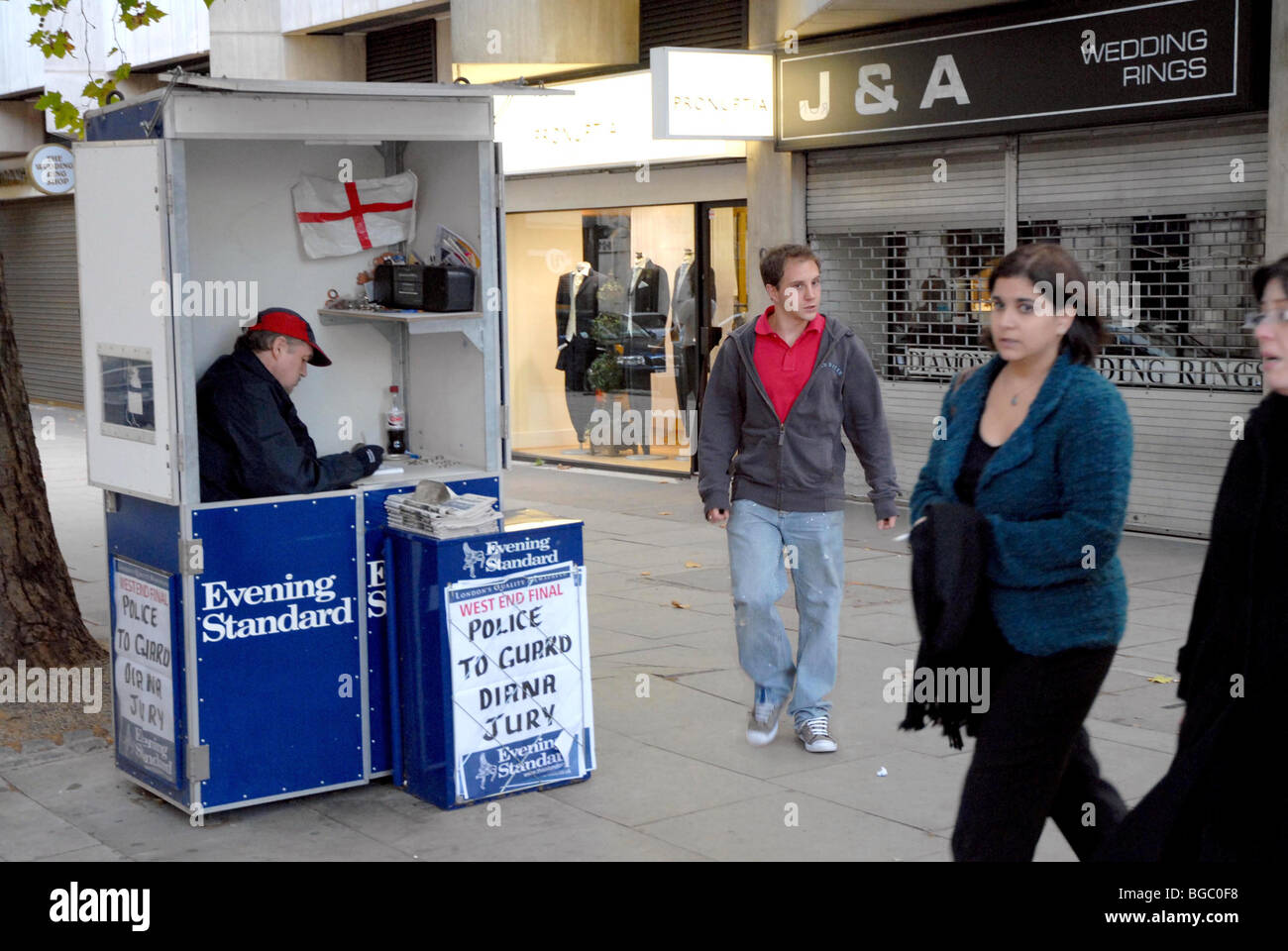 Fornitore di giornale Foto Stock