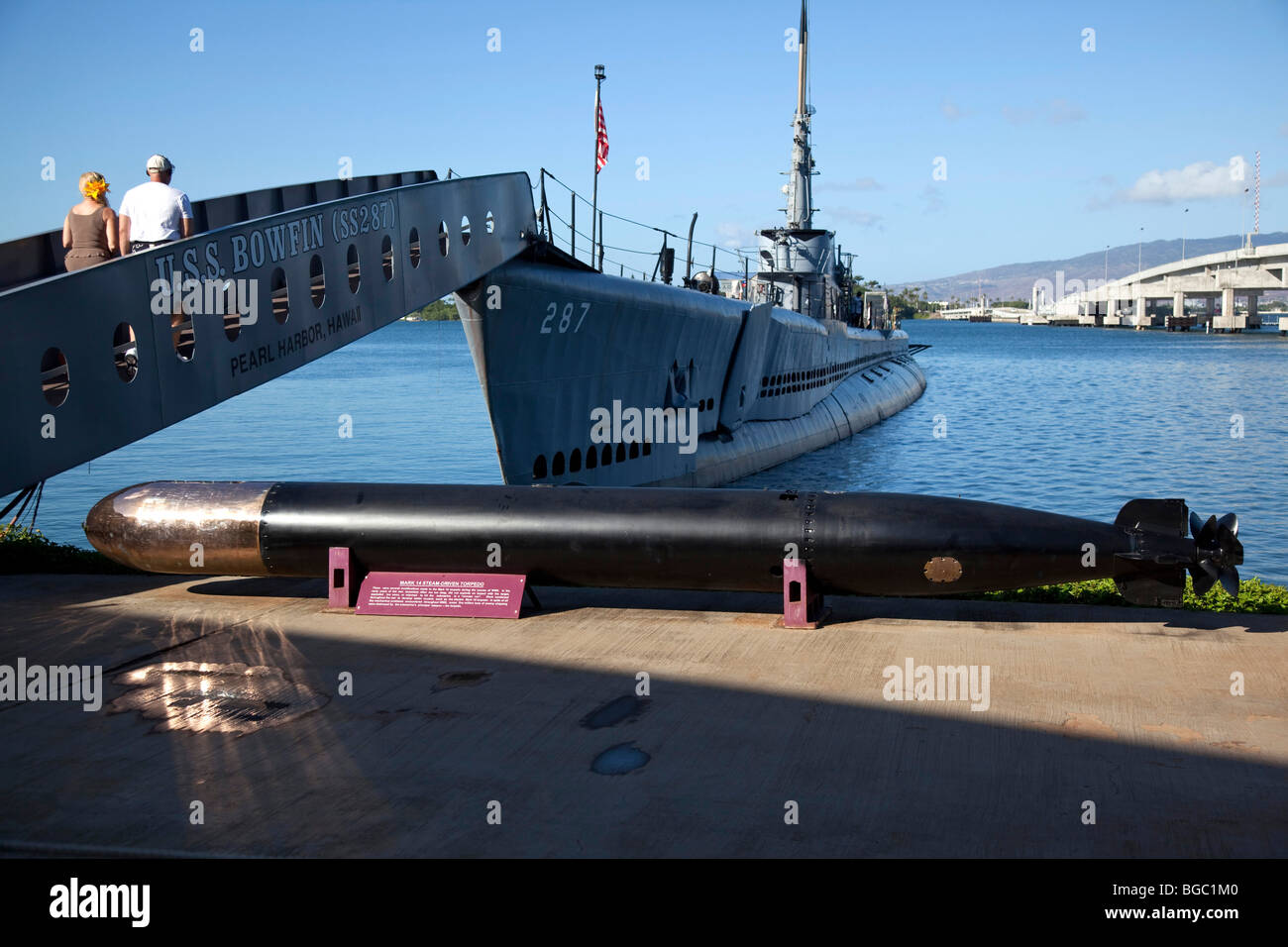 USS Bowfin Museum, Pearl Harbor, Oahu, Hawaii Foto Stock