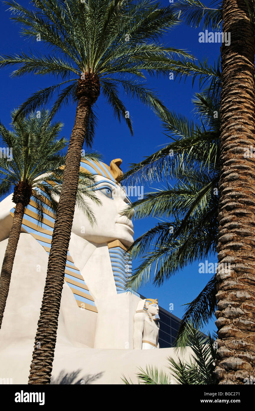 Scultura egiziana, Luxor Hotel Las Vegas, Nevada, STATI UNITI D'AMERICA Foto Stock