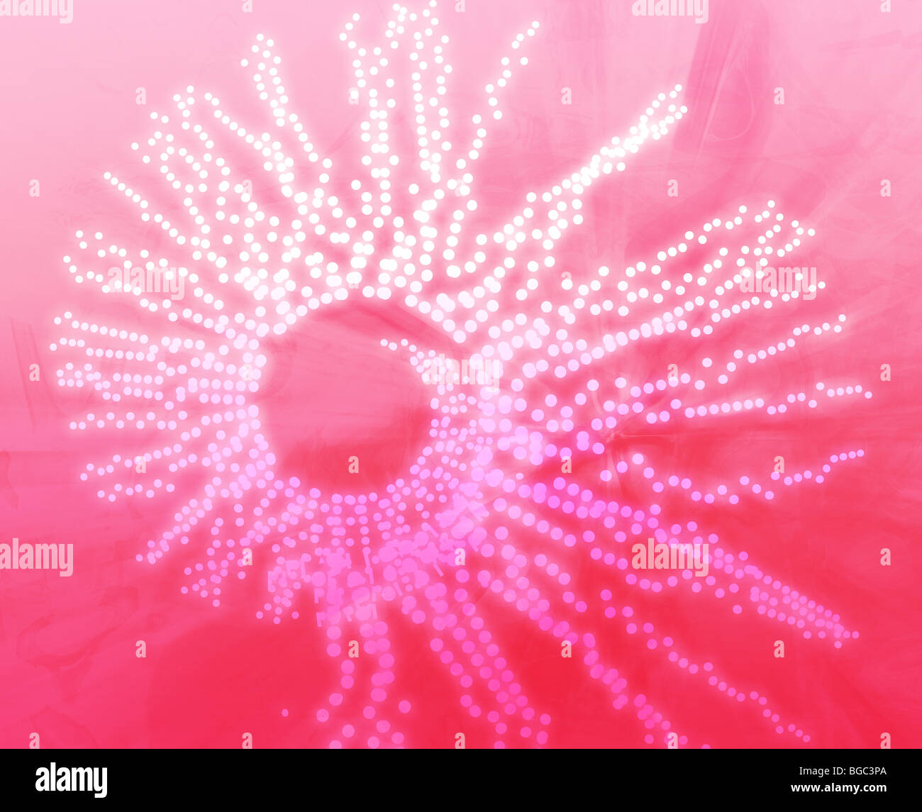 Spirale illustrazione astratta formata da punti rotondi Foto Stock