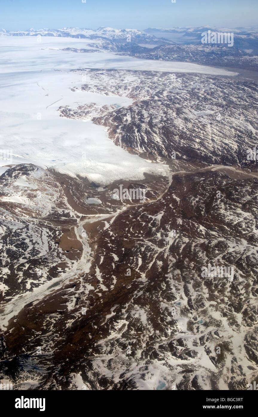 Vista aerea della Groenlandia Foto Stock
