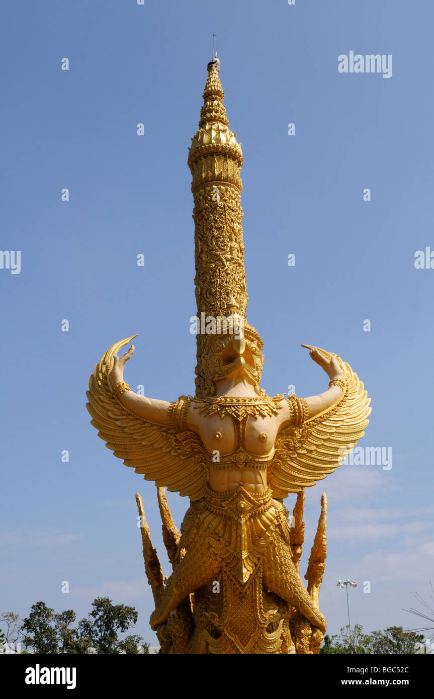 Thailandia; Isaan; Ubon Ratchathani; particolare della candela votiva in Thung Si Meuang Park Foto Stock