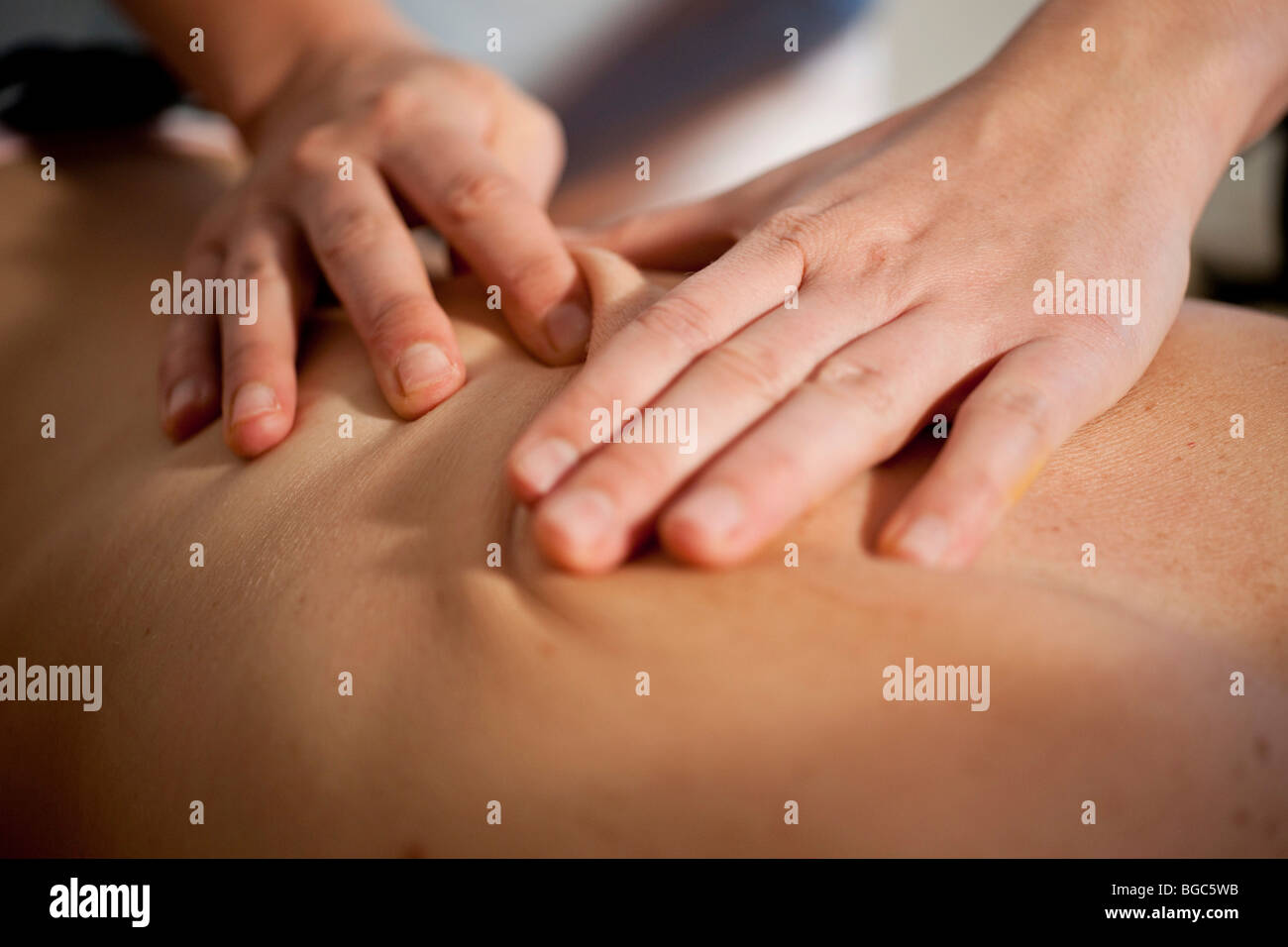 Colpi di massaggio Foto Stock