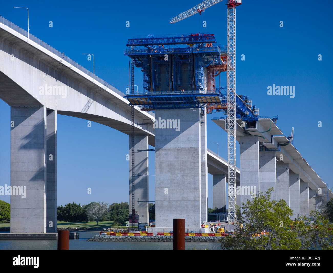 La costruzione del secondo ponte Gateway Brisbane Australia Foto Stock