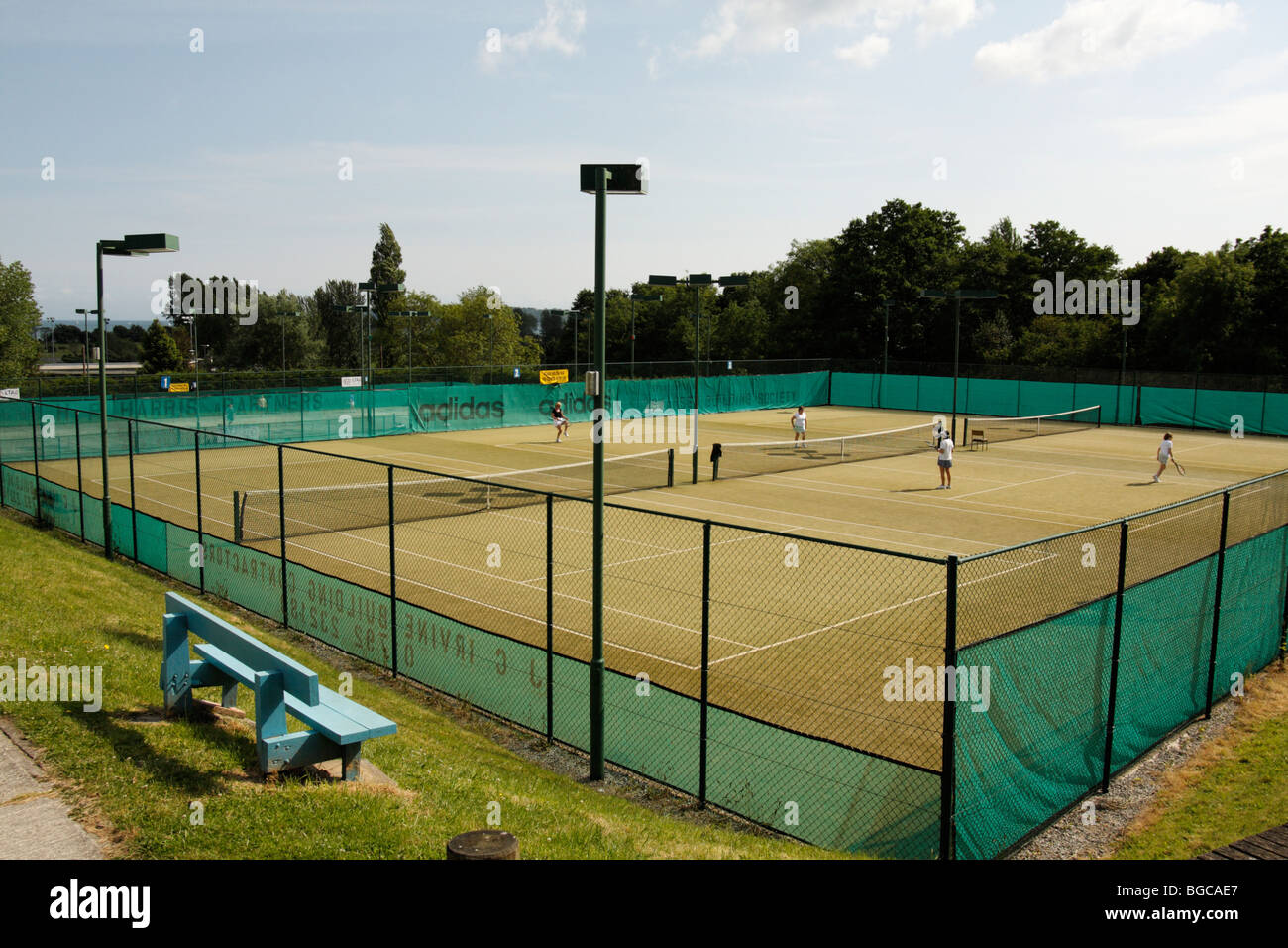 Swansea Lawn Tennis e racchette da Squash Club, Swansea, West Glamorgan, South Wales, Regno Unito Foto Stock