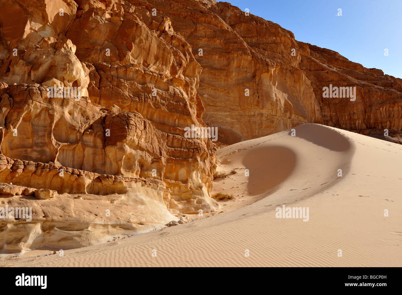 Sabbia del deserto di Wadi Meghesa, South Sinai, Egitto Foto Stock