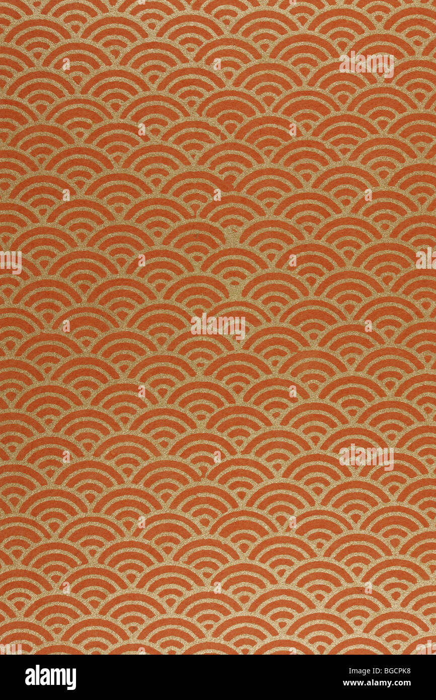 Carta da parati in stile giapponese Foto Stock