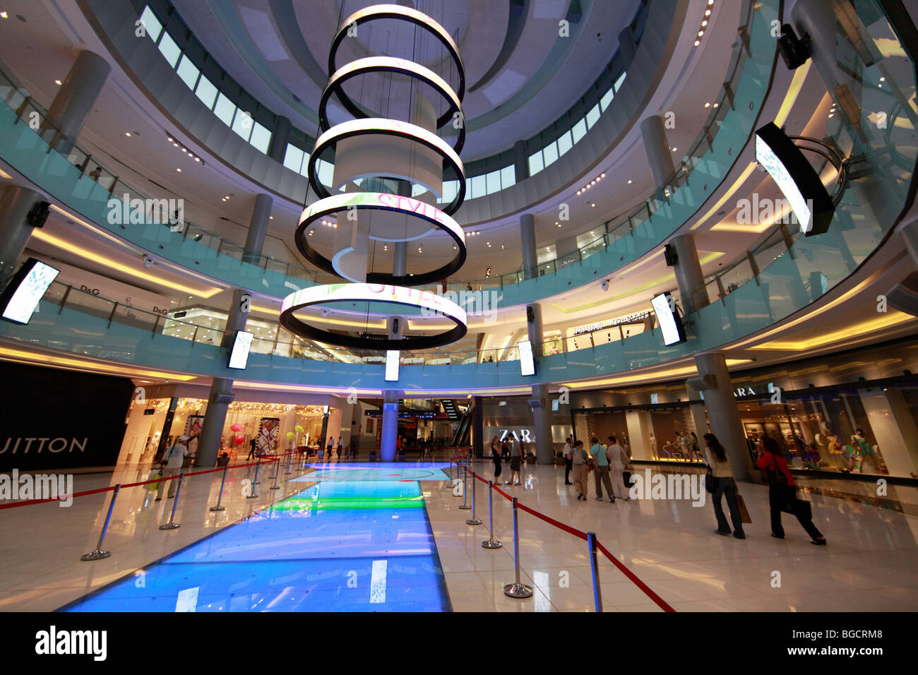 Il centro commerciale di Dubai, Emirati Arabi Uniti Foto Stock