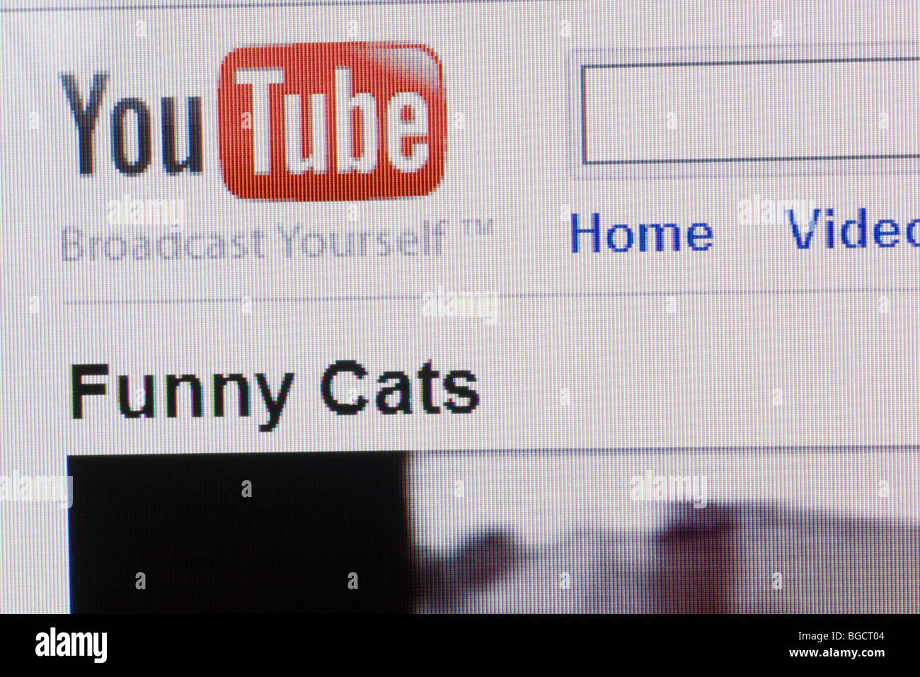 Sito Web di YouTube Foto Stock