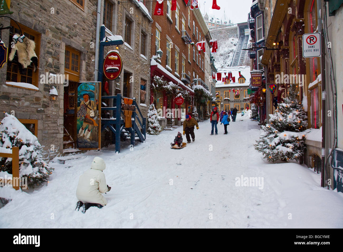 Abbassare Vecchia Quebec City, in Canada Foto Stock