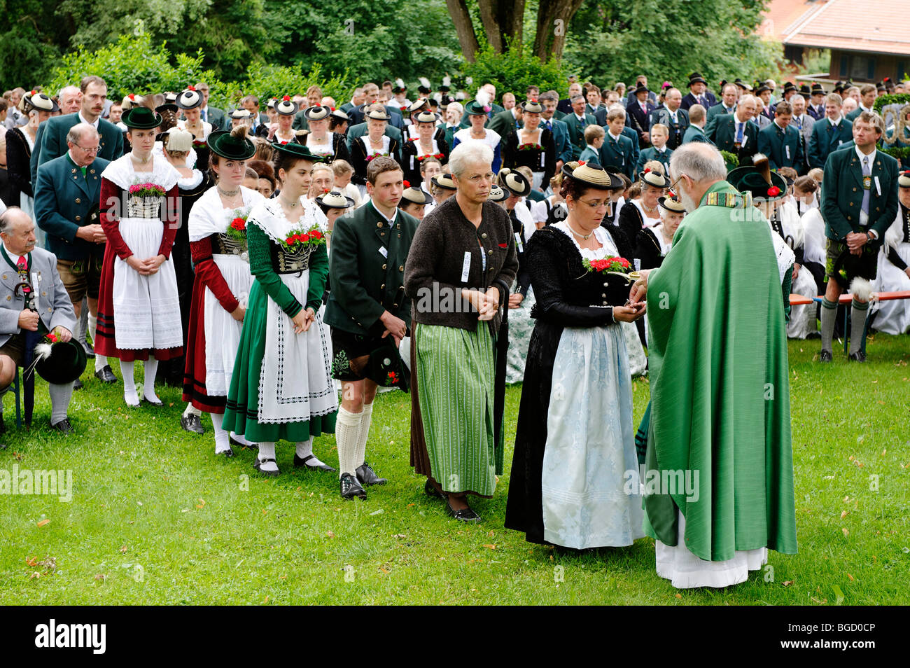 Servizio Festival, 850-anno celebrazione, Bad Heilbrunn, Loisach, Alta Baviera, Germania, Europa Foto Stock