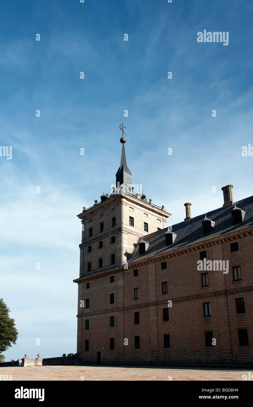 El Escorial a Madrid, Spagna. UNESCO - Sito Patrimonio dell'umanità. Foto Stock