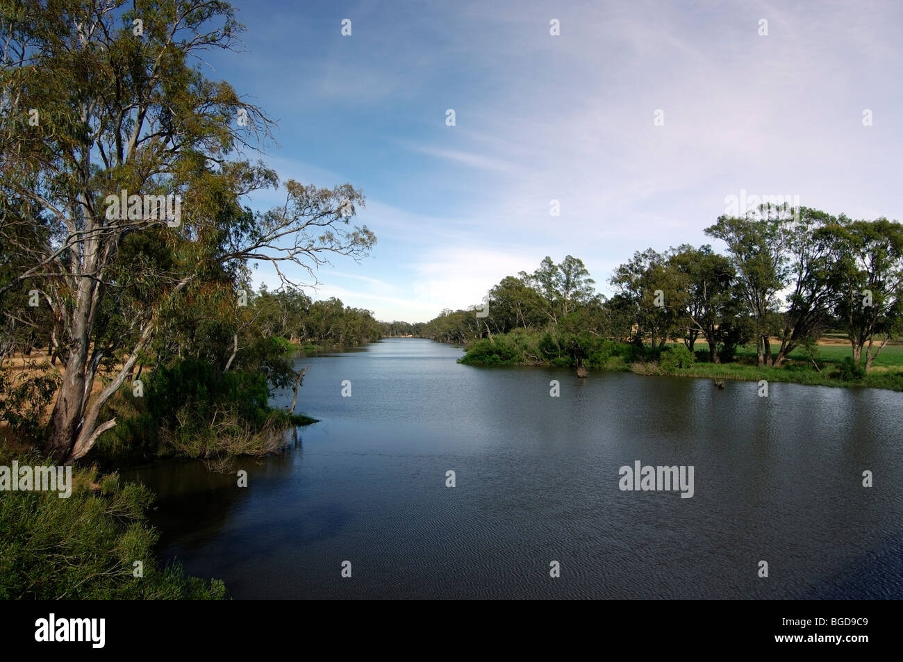 Goulburn River vicino a Nagambie, Central Victoria, Australia. Foto Stock